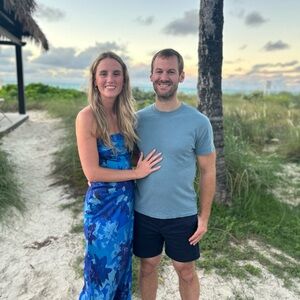 Elegant Blue Strapless Dress